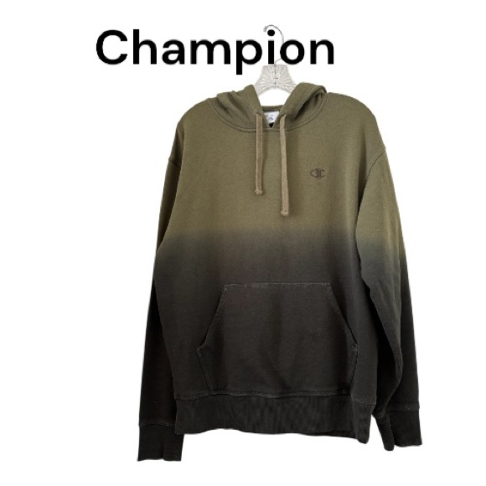 Champion Men's Two-Tone Olive Hoodie M